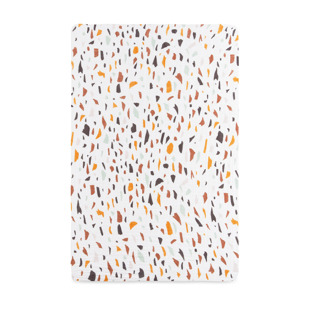 Terrazzo Muslin Mini Fitted Sheet babyletto