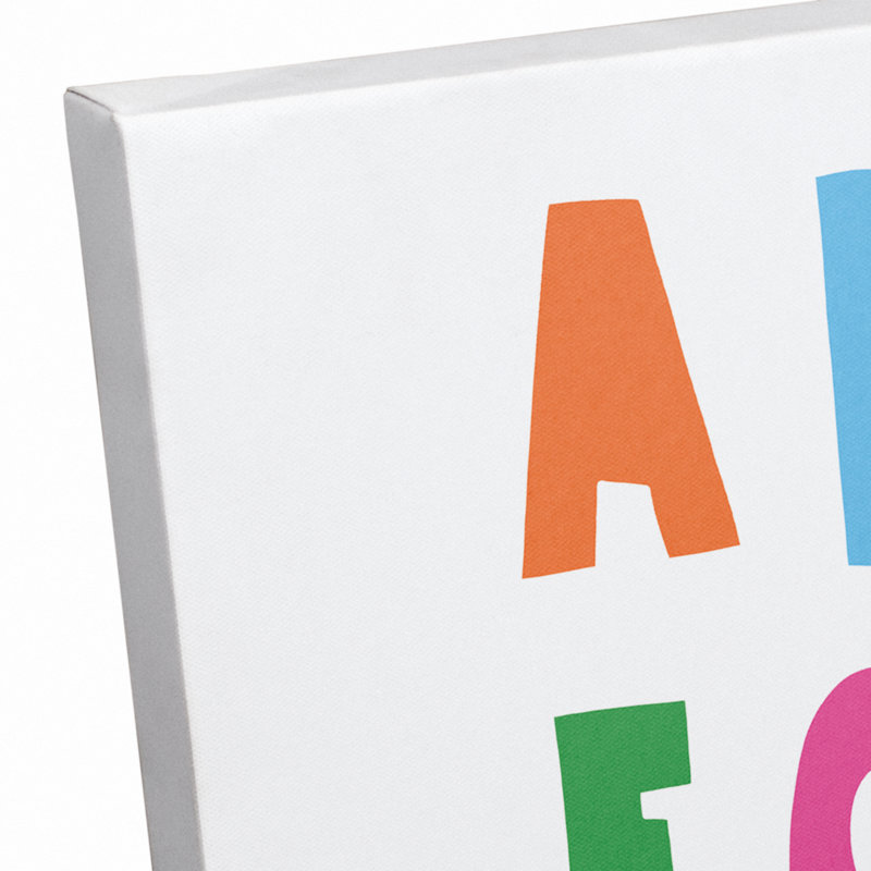 Art sur toile de couleur pour enfant abc Magaw, H 11 po x l 14 po x P 1,25 po, Toile tendue