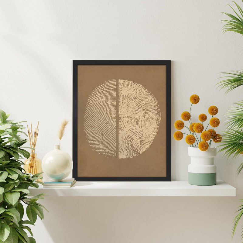 " Wood Grain Geometric Texture ", Natural, 14" H x 11" W