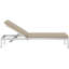 Chaise longue d'extérieur en aluminium avec coussin Shore-211830068