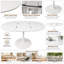 Tables de salle à manger extensibles modernes (table seulement, pas de chaises, avec plateau et pieds), table tulipe blanche