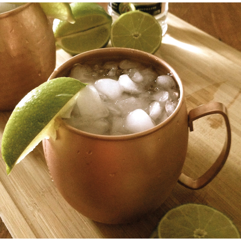 GET CPRMUG-01 Tasses en cuivre pour Moscow Mule, finition brossée