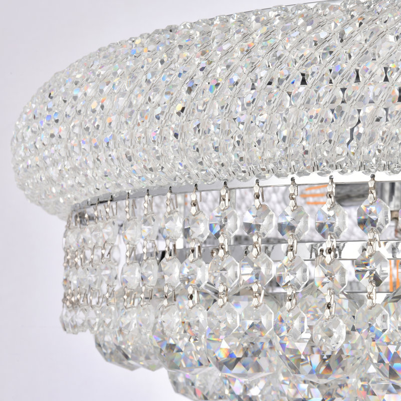 Plafonnier encastré 12 lumières 24 po Gaelle, Chrome, Coupe royale