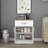 Barbados 33"H Pantry Storage Cabinet with Microwave Shelf — Freestanding Kitchen Cabinet, 2 Doors, 1 Drawer & 2 Shelves, 33.3"H × 23.6"W × 15.9"D, White/Light Oak-1829462265