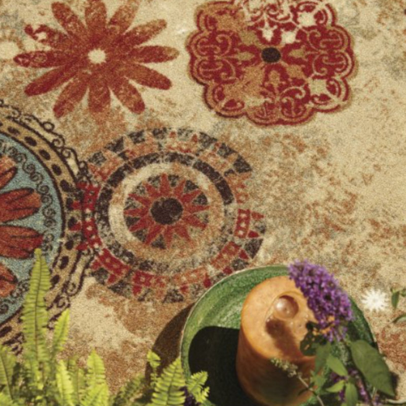 Feliks Multicolor Modern Floral Area Rug, Rectangle 5' x 8'