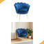 Fauteuil en velours, fauteuil d'appoint moderne, fauteuil demi-tonneau confortable