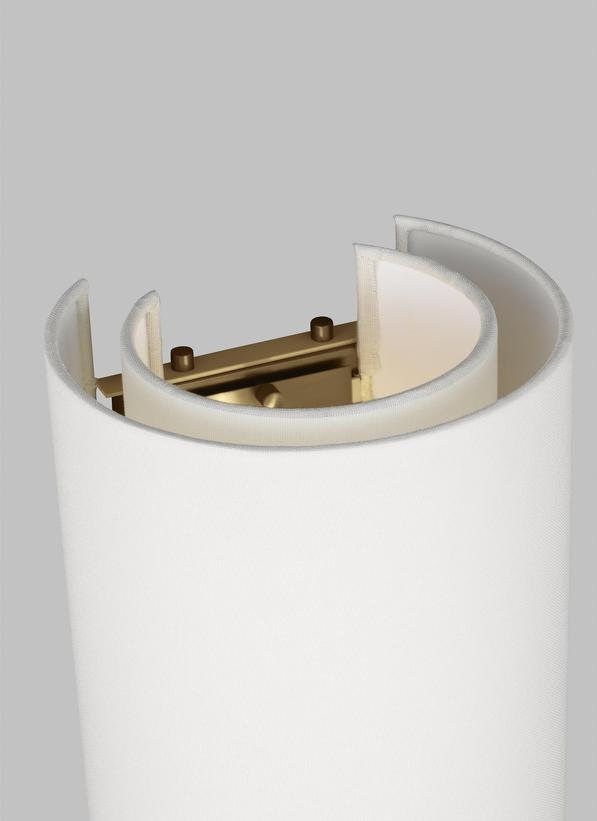 Tanyel 2-Light Flush Mount Sconce, Burnished Brass
