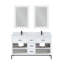 Ensemble de meuble-lavabo double 60 po avec miroir Adaire-45992351-45992348