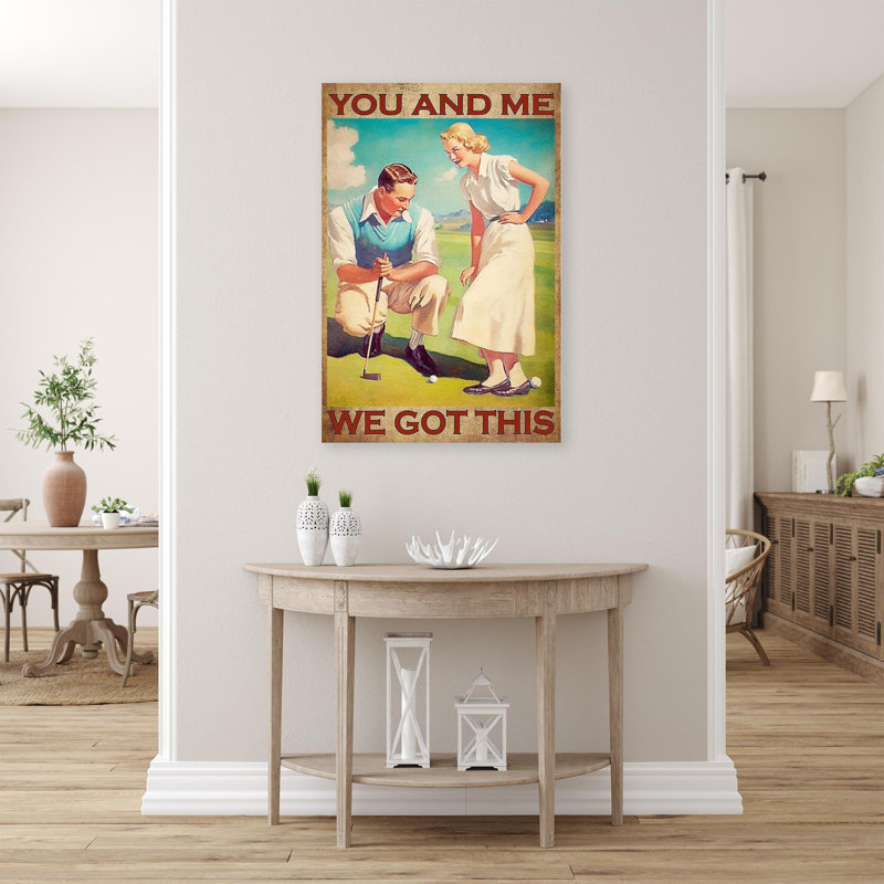 Couple Play Golf You and Me We Got This - 1 pièce, impression d'art graphique rectangulaire sur toile tendue