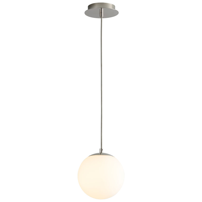 Kamm 1 - Light LED Single Pendant, 129.5" H x 8" W x 8" D, Polished Chrome