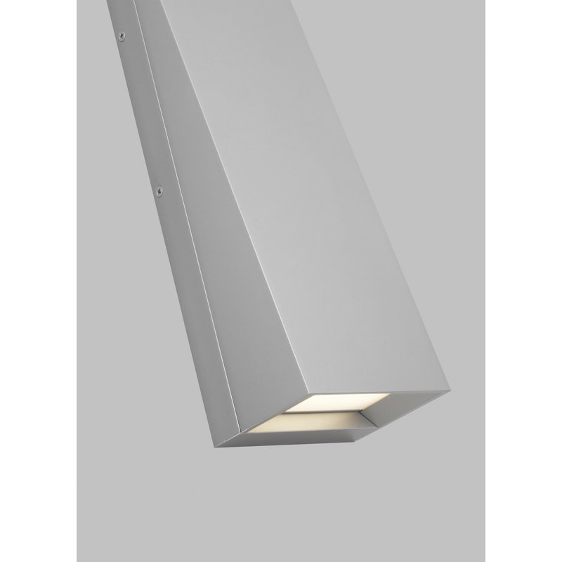 Pitch LED Outdoor Flush Mount, 19" H x 5" W x 3.9" D, Silver
