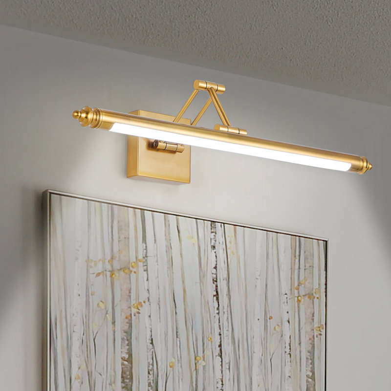 Lampe à DEL 1 lumière à intensité variable avec température de couleur réglable (3000K / 4000K / 5000K), Or brossé