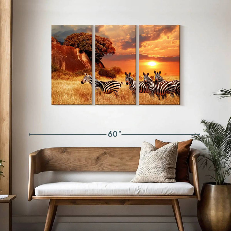 Zèbres Brampt Savanna, H 28 po x l 45 po