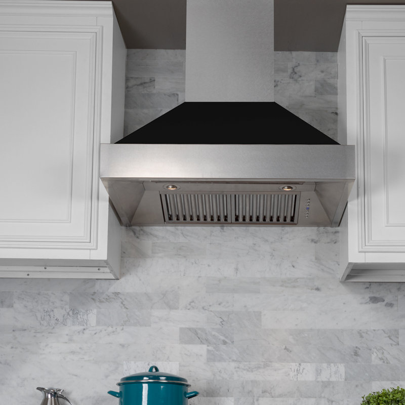 30" Fingerprint Resistant Stainless Steel Range Hood with Fingerprint Resistant Shell (8654SN-30), Red Matte