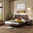 Wall - Mounted Headboard For Queen In Wood, Wingback And Contemporary 3D Carving, Realistic Wood Surface, Quick To Assemble Headboard, Modern Carving Design, Elegant Real Aesthetic,-1236380700