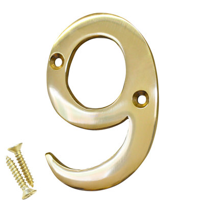 Brass Surface Mount House Number