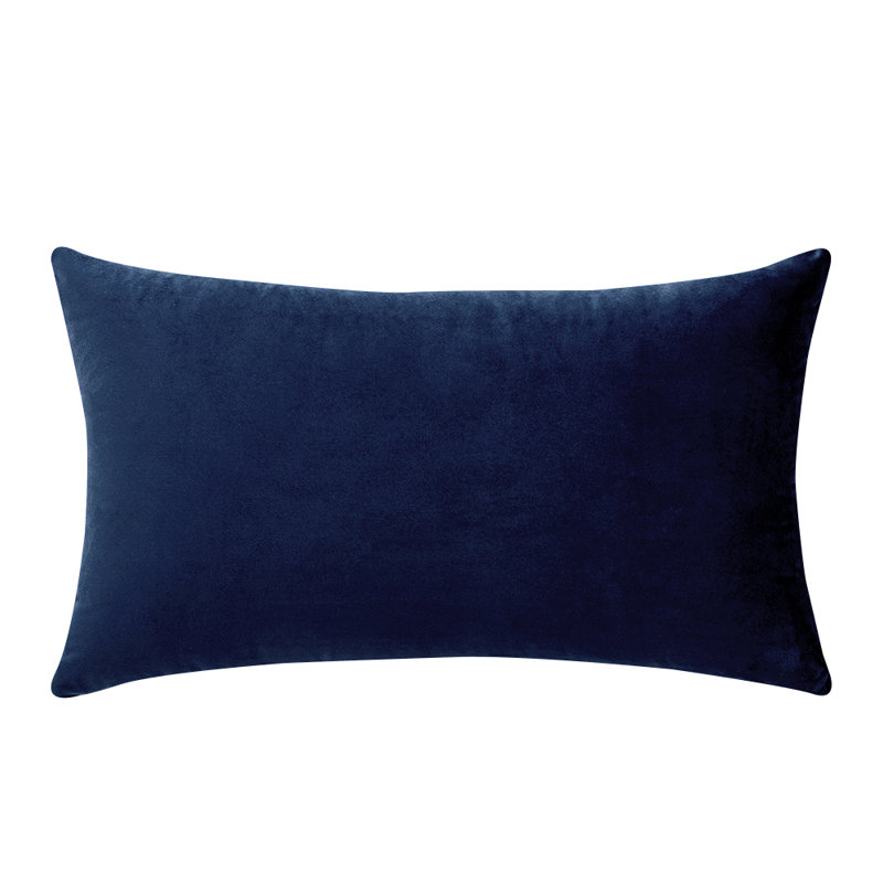 Velvet Reversible Throw Pillow, Dark Blue