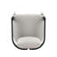 Tabouret de bar d'extérieur en aluminium Pula, chaise de bar, structure noire avec coussin gris-1892387964