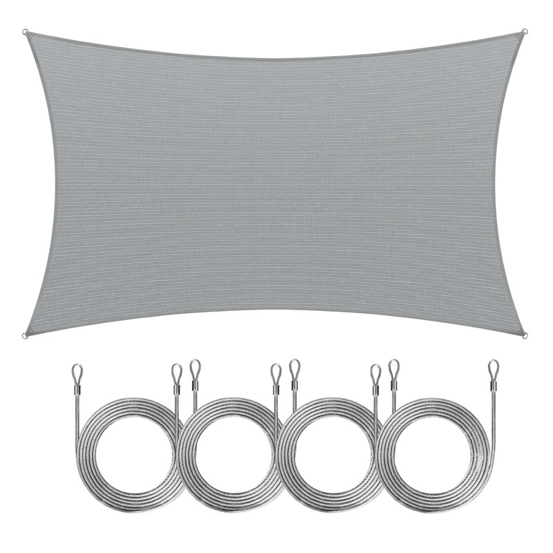 Voile d'ombrage Amgo, 14 pi x 18 pi, Gris