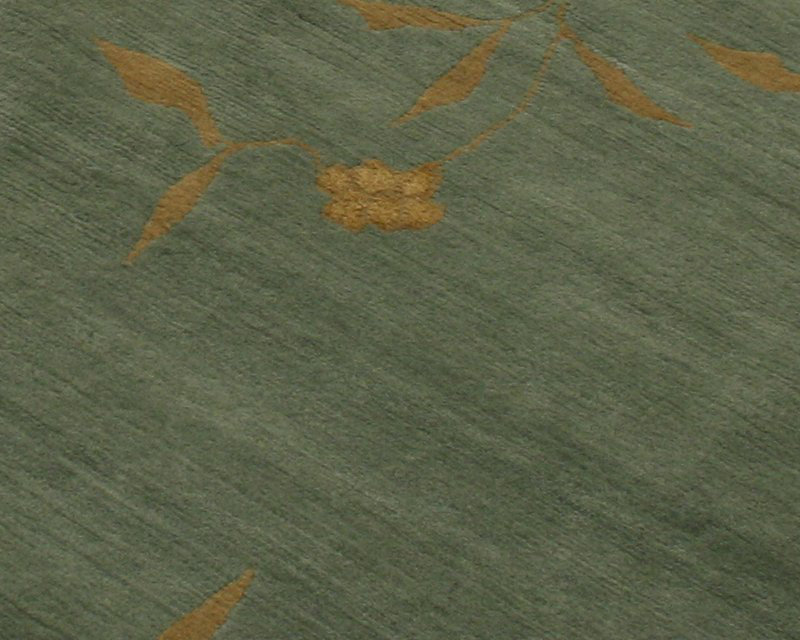 Climbing Floral Area Rug in Blue/Green/Yellow, Rectangle 8' x 10'