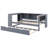 Wood Twin Size Platform Bed With Storage Shelves, Trundle, Charging Station-257088715-257088716