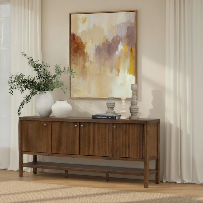 Estrada Sideboard Dark Brown, Light Warm Wash