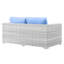 Canapé modulaire d'extérieur en osier de 63 po de largeur avec coussins Convene-1737778801