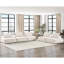 Chaise sans accoudoirs moderne en bois massif recouverte de tissu bouclé beige pour le salon