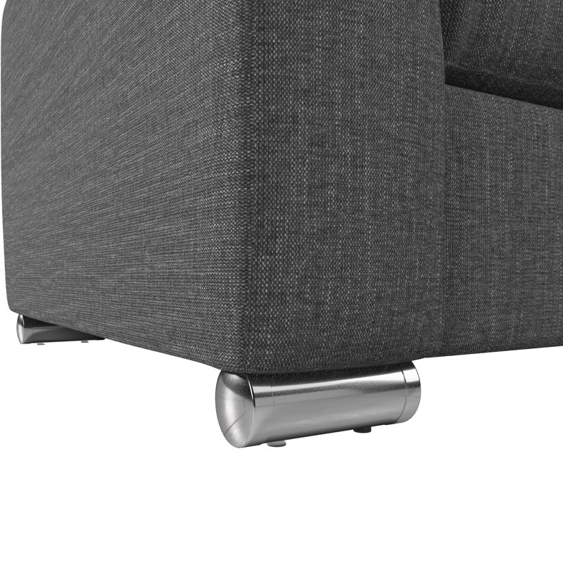 Lit escamotable avec rangement Alvaretta, Grand, Gris platine