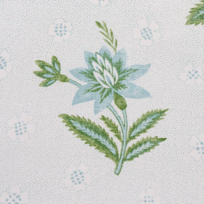 Colline Fabric, Leaf/Aqua