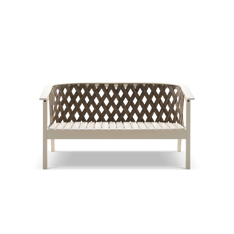 Calme Jardin 129cm Wide Ash Patio Sofa, White