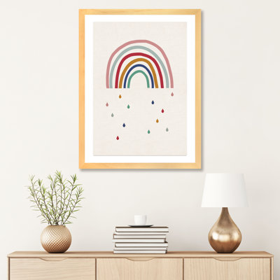 Décoration murale pleure arc-en-ciel pour enfants