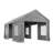 10 Ft. W x 20 Ft. D Carport Galvanized Steel Portable Garage Storage Shed Canopy-92474565