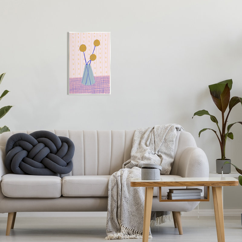 Art mural moderne sur toile à motif de fleurs botaniques modernes par Birgit Maria Kiennast, H 19 po x l 13 po x P 0,5 po