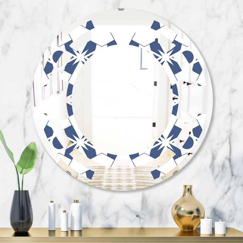 Miroir mural à cadre géométrique "space abstract design i" maison american american, 31,5 po x 31,5 po