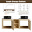 Ensemble de meuble-lavabo double 60 po avec plateau en pierre reconstituée Eaton-709929889-710271484
