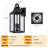 15" Black Outdoor Wall Lantern 2-Light, Outside Modern Wall Sconce Light Fixture, Industrial Porch Light Wall Mount With E12 Sockets, Waterproof Exterior Lamp Lighting, Black