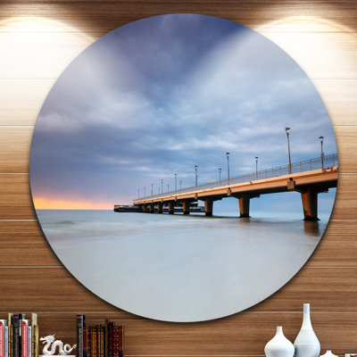 " Long Concrete Pier Into Sea "