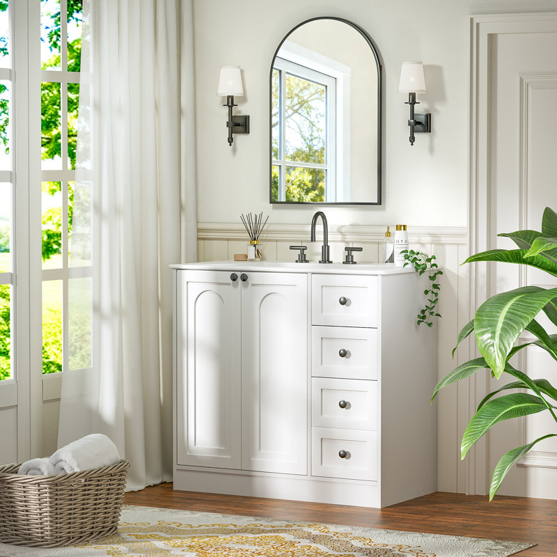 36'' Single Bathroom Vanity With Ceramic Top