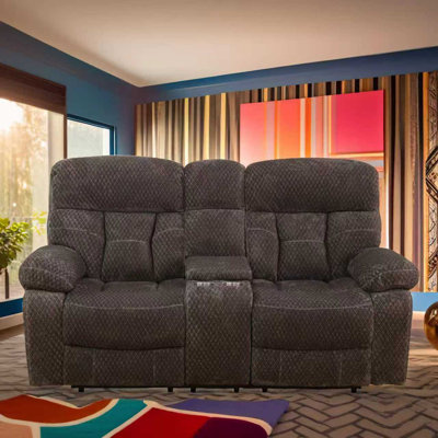 Espresso Recline Trio Fleece Living Room Recliner Intelligent LOVESEAT