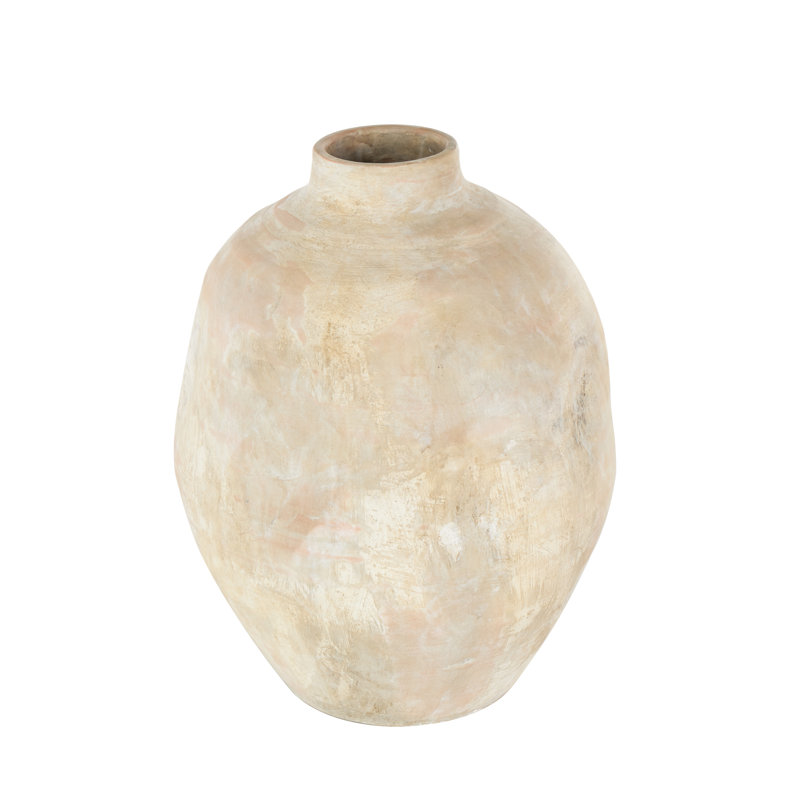 Cole And Grey Ceramic Antique Wide Decorative Vase With Shades Of Pink