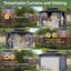 12 pi. L 10 pi. D Pavillon de jardin en aluminium