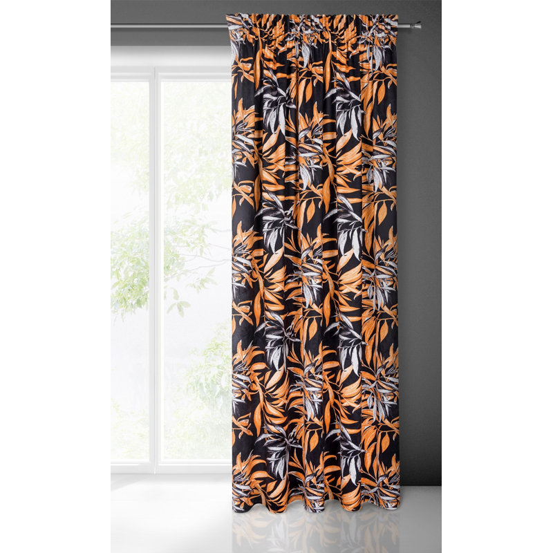 Abdinasir Blackout Curtains Single Panel, Brown, 140 W x 270 D cm