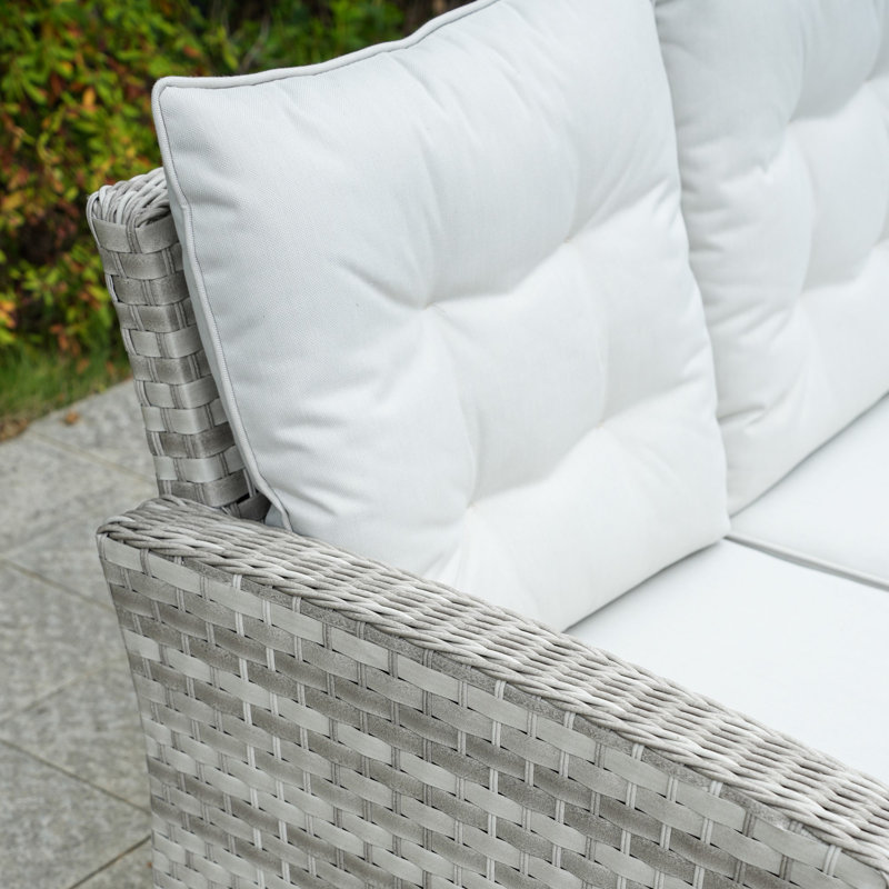 Rectangular 6 - Piece 8 - Person Outdoor Table Set, White