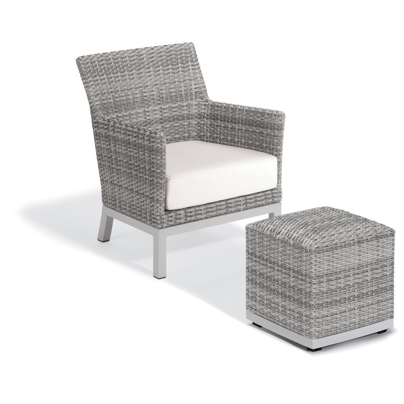 Argento Outdoor Lounge Chair, Eggshell White