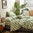 Grid Sheet Set 4 PCs Bedding Sheet Set 1 Fitted Sheet 1 Flat Sheet 2 Pillowcases-115839520-115839528