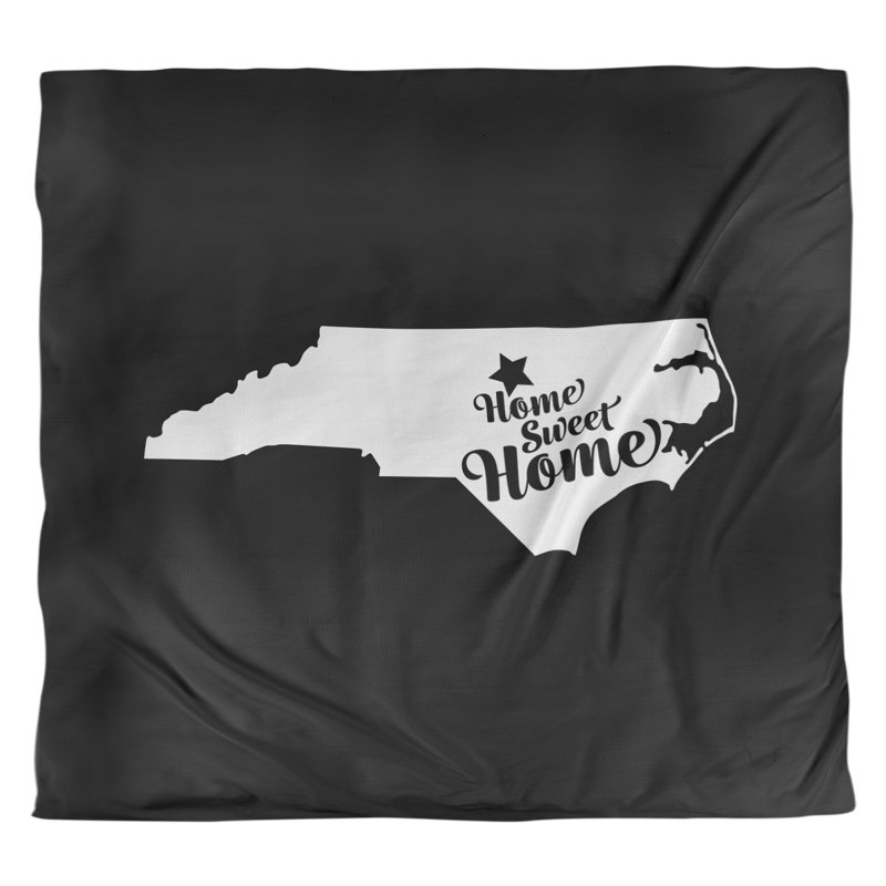 Housse de couette durham de la maison, Polyester brossé, Housse de couette pour très grand lit, Noir