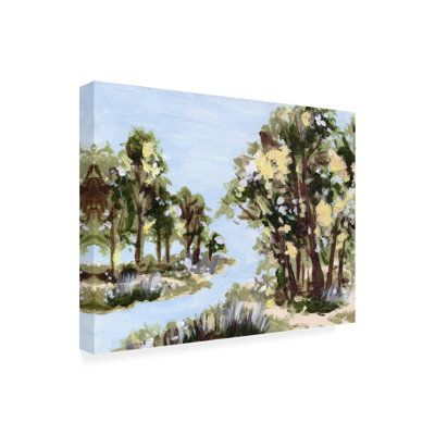 Wrapped Canvas Wall Art - Melissa Wang  'Amber Canopy II' Wall Art for Living Room, Bedroom, or Office Décor  - 24x32