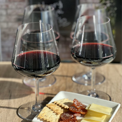 Ensemble de 4 verres à vin en plastique (20 oz), ensemble de verres à vin Tritan Lexington sans BPA, verres à vin rouges incassables, verres à vin blancs