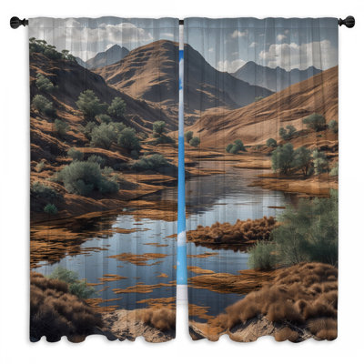 Rideaux de fenêtre Mountain River Landscape